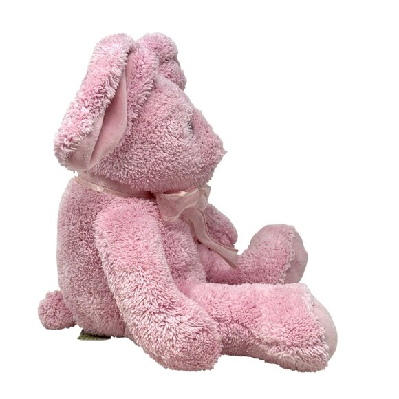 TARGET Pink Bunny Rabbit Chenille Plush Bow Terry Cloth Applause - Picture 3 of 5